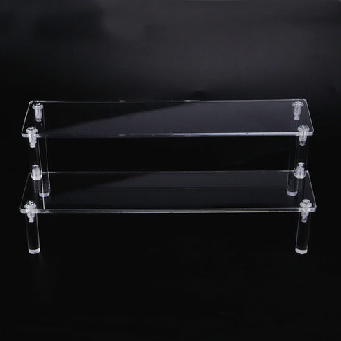 2 3.9-inch T Tulead Tiers Acrylic Riser Rectangular Display Riser Stand Tabletop Clear Display Riser Height Cupcake