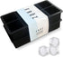 Froz Silicone Ice Cube Trays 2 Pack, Makes 8 Big 2 Inch Square Ice Cubes for Whiskey and Cocktails