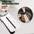 12 Inch Long Kitchen Spatula - 304 Stainless Steel Slotted Spatula, Double Blade Cooking Utensil, 2 Pcs Anti Rust
