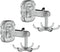 Hanging Utensil Holder Hooks, Kitchen Utensil Hanger Wall Mount with 360° Rotating Hook, 2 Pack Transparent