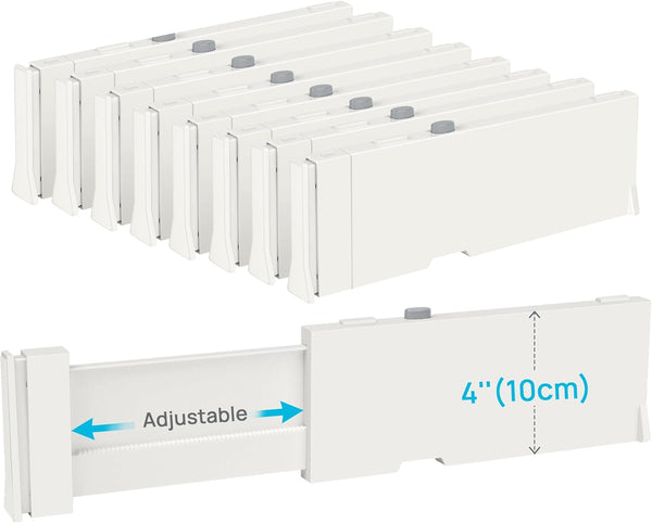 Vtopmart Drawer Dividers for Clothes 8 Pack, Adjustable 4" High Expandable from