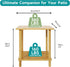 Aniston 2-Tier Outdoor Side Table, Adirondack Side Table, Bamboo Side Tables for Outside or Indoor, Small Weather