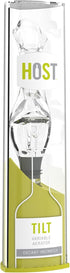 Host Tilt Variable Wine Aerator Pourer - Preserve Wine, Bottle Sealer, Drip Free Pourer, Clear