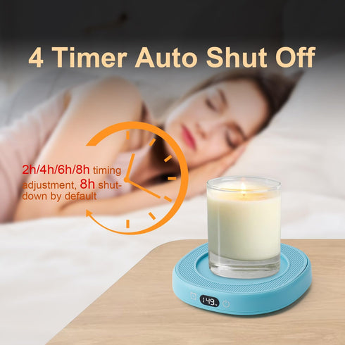 Set, 3-Temp Settings, 8H Bsigo Coffee Mug Warmer & Cute Cat Mug Candle Mug Warmer for Home & Office, Electric Smart