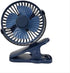 Mini Clip on Fan, 4 Inches - 2500mAh Rechargeable Battery Operated Stroller Fan for Bed, Outdoors, Car Seat (Blue)