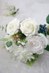 Floroom 25pcs Real Looking Ivory Foam Fake Roses with Stems for DIY Wedding Bouquets, Party Decorations