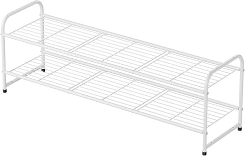 Closet, 2 44 Inch Shoe Rack for Tier Extra Long Shoe Storage Organizer for Shelves, Heavy Duty Metal, Easy Assembly