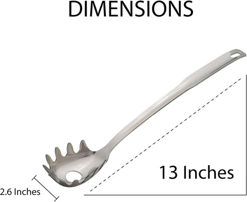 18/8 13-Inch HIC Kitchen Spaghetti Ladle and Pasta Server with Long Handle, Stainless Steel