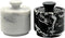 Premium Marble Salt Cellar with Lid 2 Pack | 3.5 oz Kitchen