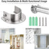OwnMy 4 Packs Closet Rod End Supports 1-1/2" Diameter, U Shaped Stainless Steel Closet Pole Sockets Flange Rod Holder