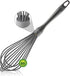Dishwasher Safe Whisk, Professional Non-Scratch Stainless Steel & Silicone Whisk, Heat Resistant 12-Inch, Grey