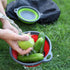 2 Pack Kitchen Foldable Silicone Strainer Colanders - Collapsible with Handles, Space-Saver for Draining Pasta,
