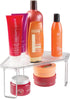 Countertop, 2 Pack mDesign Plastic/Steel Corner Stackable Rack, Storage Organizer Shelf for Bathroom, Vanity, Sink