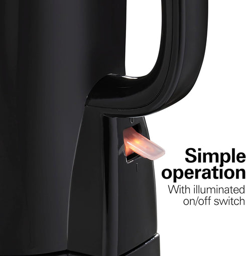 Hamilton Beach 41038 Electric Tea Kettle, Water Boiler & Heater, Cordless Serving, Auto-Shutoff Dry Protection, 1500