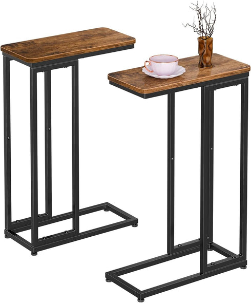 Simple Trending C Shaped Side Table, End Table Set of 2, Sofa