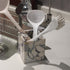 Genuine Calacatta Viola Marble Toothbrush Holders, Natural Marble Makeup Brush Holder for Bathroom Countertop Organizer