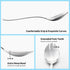 8-Pack 7.4 Inches Alata Sporks, Food-grade Stainless Steel Sporks, Long Handle Salad Forks For Dessert, Ice Cream