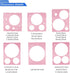 Worown 18 Holes Large Collapsible Pink Plastic Balloon Sizer Box, 1-12 Inch Balloon Sizer Cube, Balloon Size Measurement Tools for Balloon Decorations, Balloon Arches