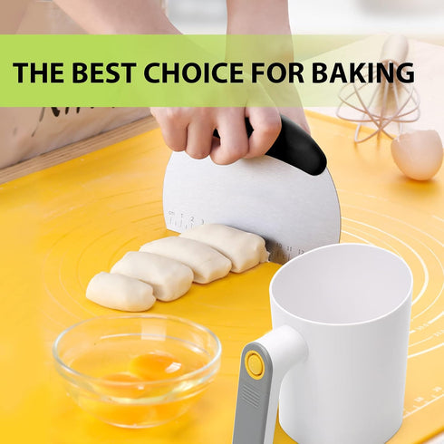 Battery Operated Flour Sifter - Electric Hand-held Flour Sieve with Dough Scraper, 4 Cup Capacity, White