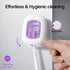Light(2X UV Toothbrush Covers Case and Holder,Dual UVC Stronger), Clear Window,Toothbrush Cleaner Portable Brush Cover