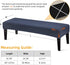 YISUN Jacquard Dining Bench Covers - Stretch Washable Removable Slipcover for Dining Rooms (Navy Blue)