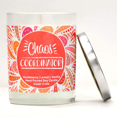 Chaos Coordinator | Huckleberry, Lemon, Vanilla | Luxury Scented Soy Candle, 10 Oz Jar, Made in USA