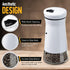The Original Salt and Pepper Shakers Set - White Spice Dispenser with Adjustable Pour Holes, Stainless Steel & Glass,