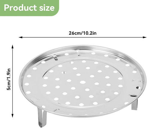 10in Steamer Rack, Stainless Steel Canning Rack Cooking Food Steaming Tray for Pressure Cooker