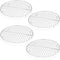 TeamFar Round Cooling Rack Set of 4 - 9 Inch Stainless Steel Baking Steaming Roasting Rack, Healthy & Sturdy