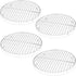TeamFar Round Cooling Rack Set of 4 - 9 Inch Stainless Steel Baking Steaming Roasting Rack, Healthy & Sturdy