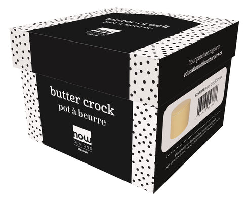 Counter, Now Designs French-Style Stoneware Butter Crock for The Matte White