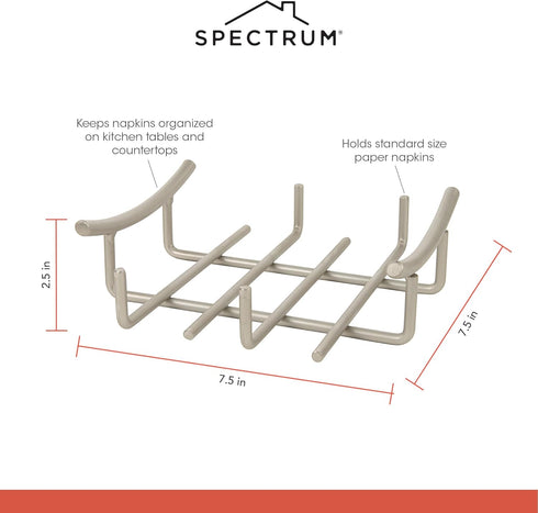 Spectrum Diversified Euro Flat Paper Napkin Holder, Kitchen Décor & Organization