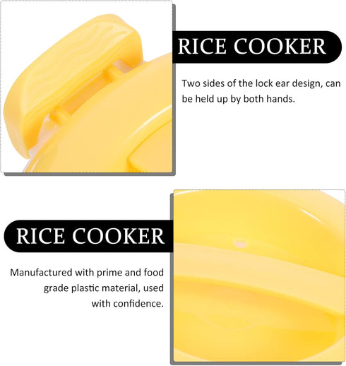 CALLARON Microwave Rice Cooker Steamer Bowl: Portable Oven Food Steamer Pot Small Pasta Cooker Fish Vegetable Steaming Bowl Food Container Ramen Cookware Random Color S