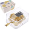 Pursuestar Happy Birthday Music Box - Clear Gold Hand Crank Musical Box for Mom/Dad/Daughter/Son - Unique Gift