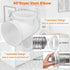 90 Degree Clothes Dryer Vent Elbow, Tight-Fit Connector for 4-Inch Dryer Duct Hose in Narrow Spaces