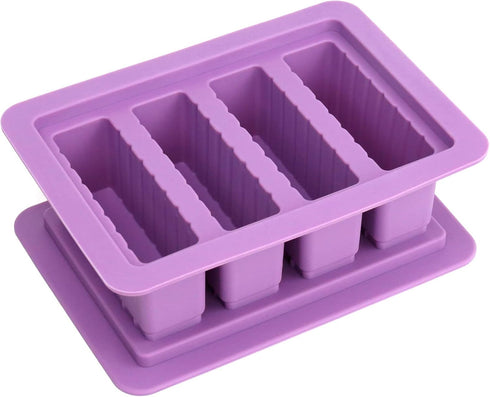 Butter Mold Tray, Silicone Tray with Lid for Making Butter Stick, Soap Bar, Energy Bar, Muffin, Brownie