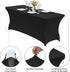 CWK 6FT Waterproof Stretch Spandex Table Cover – Elastic Fitted Tablecloth for Rectangular Tables, Wrinkle Resistant