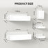 5 Pack Nieifi Adhesive Wall Shelf, Shower Shelves with Soap Holder, Shower Organizer for Bathroom Organization, White