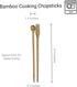 JapanBargain 3789 Bamboo Cooking Chopsticks with Spoon and Fork, 3-in-1 Cooking Utensil for Deep Frying