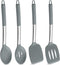 P&P CHEF Kitchen Utensils Set, 4Pcs Silicone Cooking Spatulas, Heat-proof Turner Spoon, Dishwasher Safe, Grey