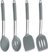 P&P CHEF Kitchen Utensils Set, 4Pcs Silicone Cooking Spatulas, Heat-proof Turner Spoon, Dishwasher Safe, Grey