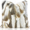 Natural Handcrafted Rabbit Fur Throw Pillow Covers - Soft Plush Real Fur Pillow Case for Home Living Room 18 x 18