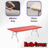 Kwik-Covers 6' 30" 72", 5 Rectangle Plastic Table Covers x Bundle of (Red)