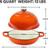 500F, 6 Dutch Oven for Bread Baking, Bread Oven, Enameled Cast Iron Dutch Oven, Bread Pot with Dome Lid, Oven Safe up