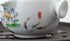 Liang baobao Convenient Teapot Cup, Porcelain Teacup, White Glazed Travel Tea Set (Lotus)