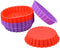 FUNBAKY Silicone Quiche Pan, Mini Pie Pan Non-stick Round Baking Molds, 10 Packs
