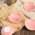 FUYU 4pcs Sakura Shaped Ceramics Seasoning Dishes, Spice Dishes, Salad Soy Sushi Wasabi Dipping Bowls