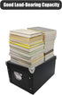 GUOZI Collapsible Storage Box, Decorative Memory Box with Lid & Handles, Cardboard File Bin for Keepsakes
