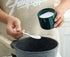Simple Pure Color Ceramic Spice Jar, Seasoning Box with Bamboo Lid and Spoon, Sugar Bowl