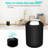 Papillon 6-Piece Bathroom Accessories Set - Toothbrush Holder, Soap Dispenser, Toilet Brush, Trash Can (Black)
